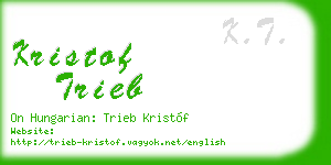 kristof trieb business card